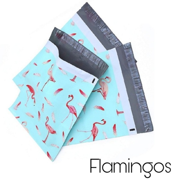 20 Poly Mailers 10 x 13 inch FLAMINGOS Design - Picture 1 of 1